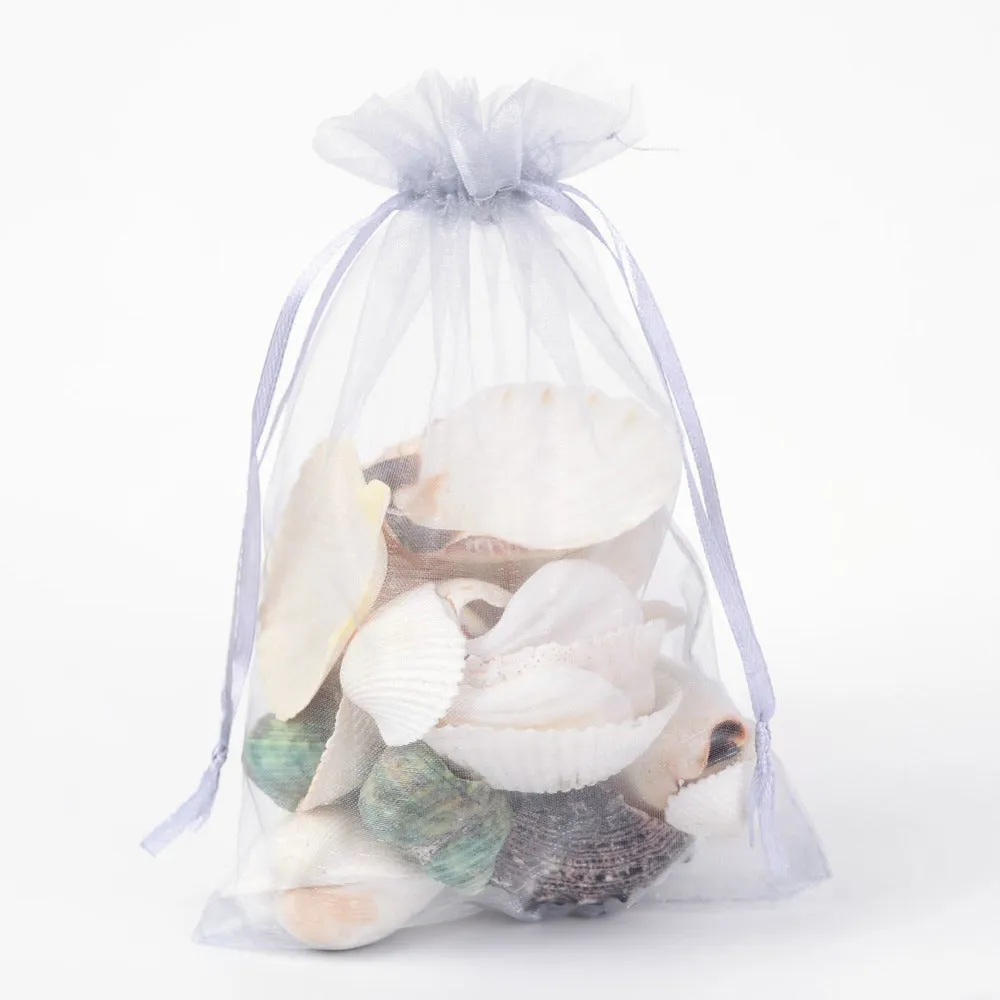 100 pc Organza Gift Bags with Drawstring, Jewelry Pouches, Wedding Party Christmas Favor Gift Bags, Red, 20x15cm