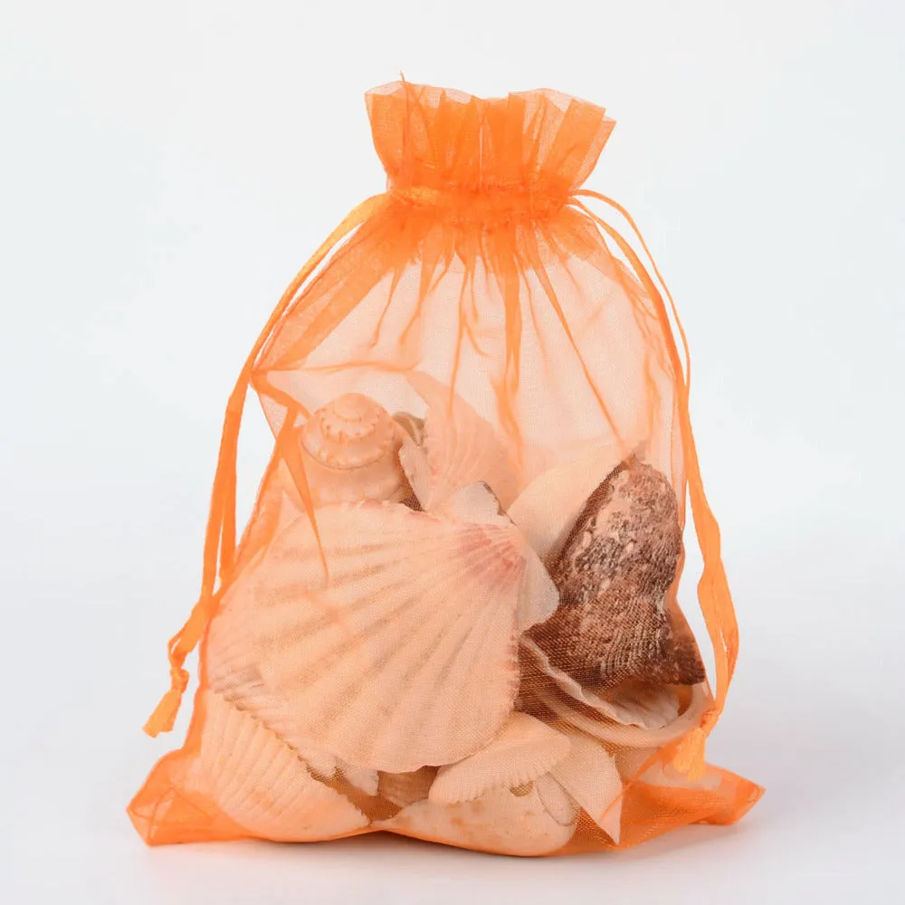 100 pc Organza Gift Bags with Drawstring, Jewelry Pouches, Wedding Party Christmas Favor Gift Bags, Red, 20x15cm