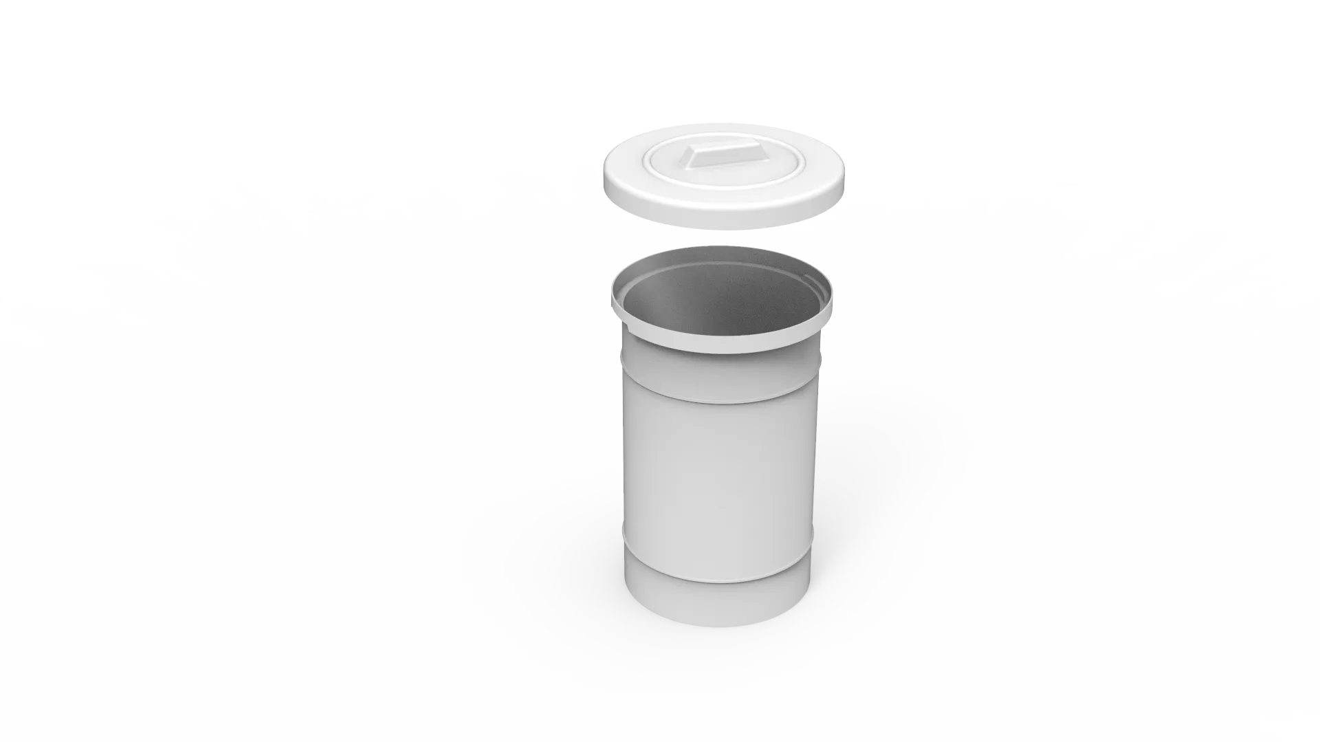 50L Round Drum With Loose Fitting Lid (RD0050)