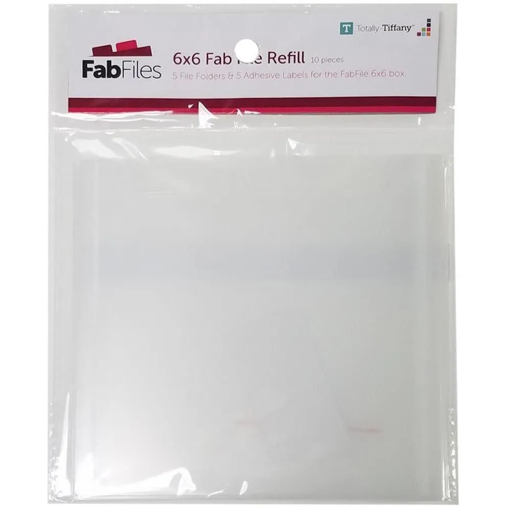 6 x 6 Fab File Refill Paper Storage Folders - 5 Pkg