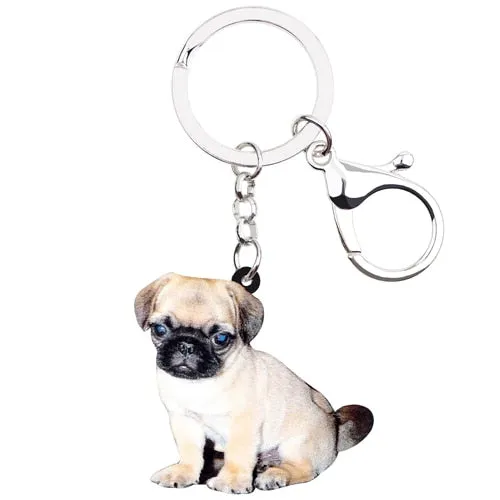 Acrylic Dog Keychains Holder