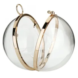 Acrylic Round Ball Shoulder Bag For Women Crossbody With Chain Transparent  Clutch