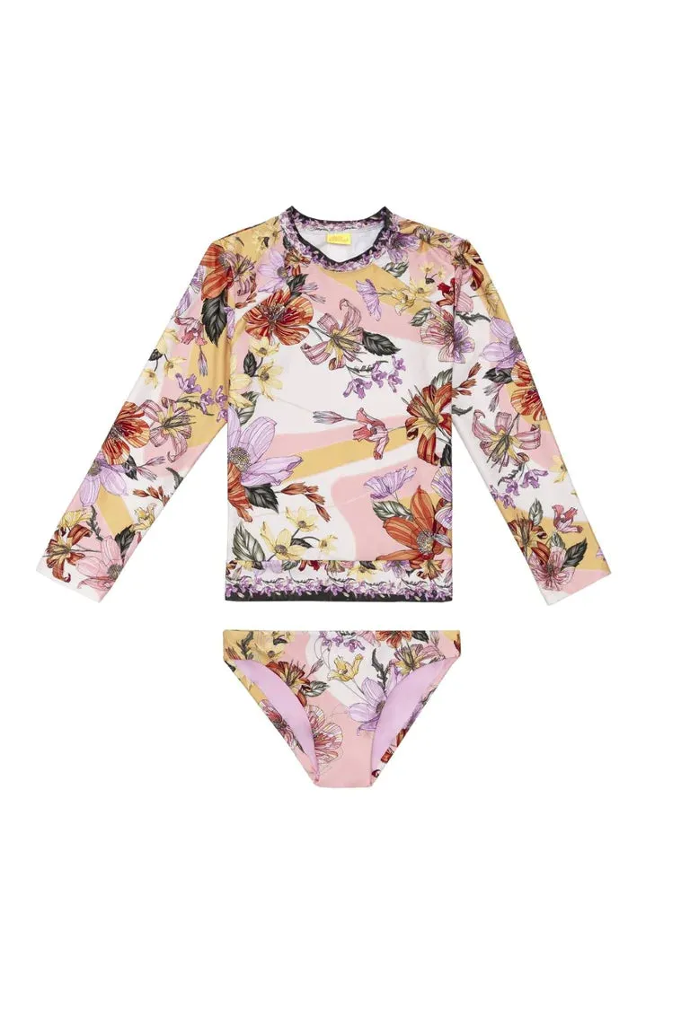 Agua Bendita Lackie Vitreo Kids Rashguard Set