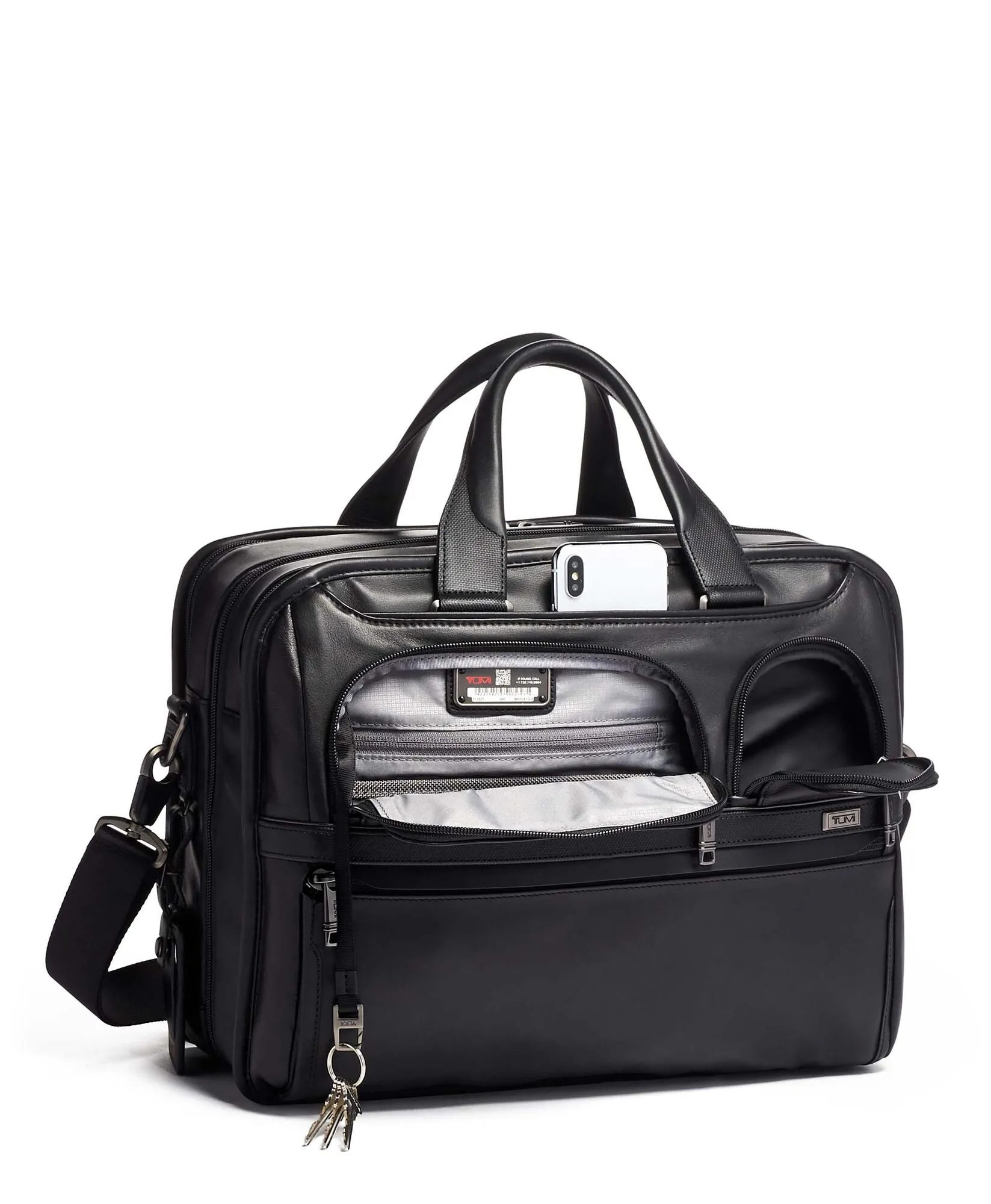 ALPHA 3 Expandable Laptop Briefcase - Black