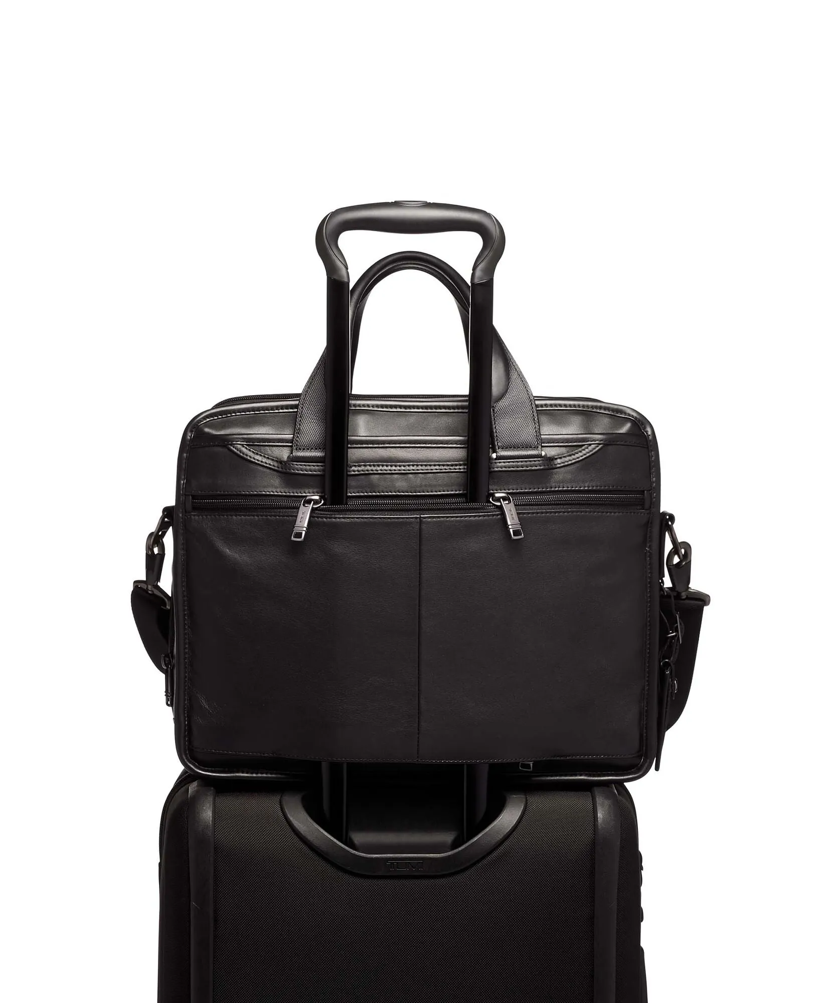 ALPHA 3 Expandable Laptop Briefcase - Black