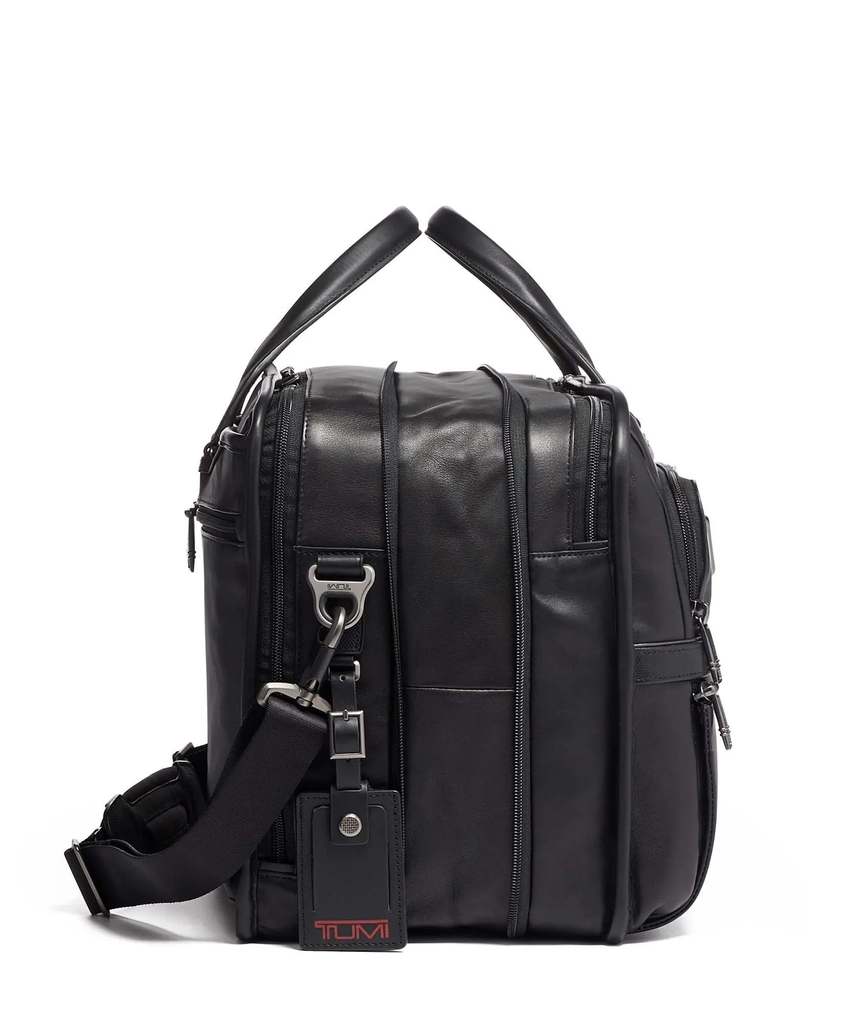 ALPHA 3 Expandable Laptop Briefcase - Black