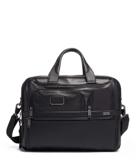 ALPHA 3 Expandable Laptop Briefcase - Black