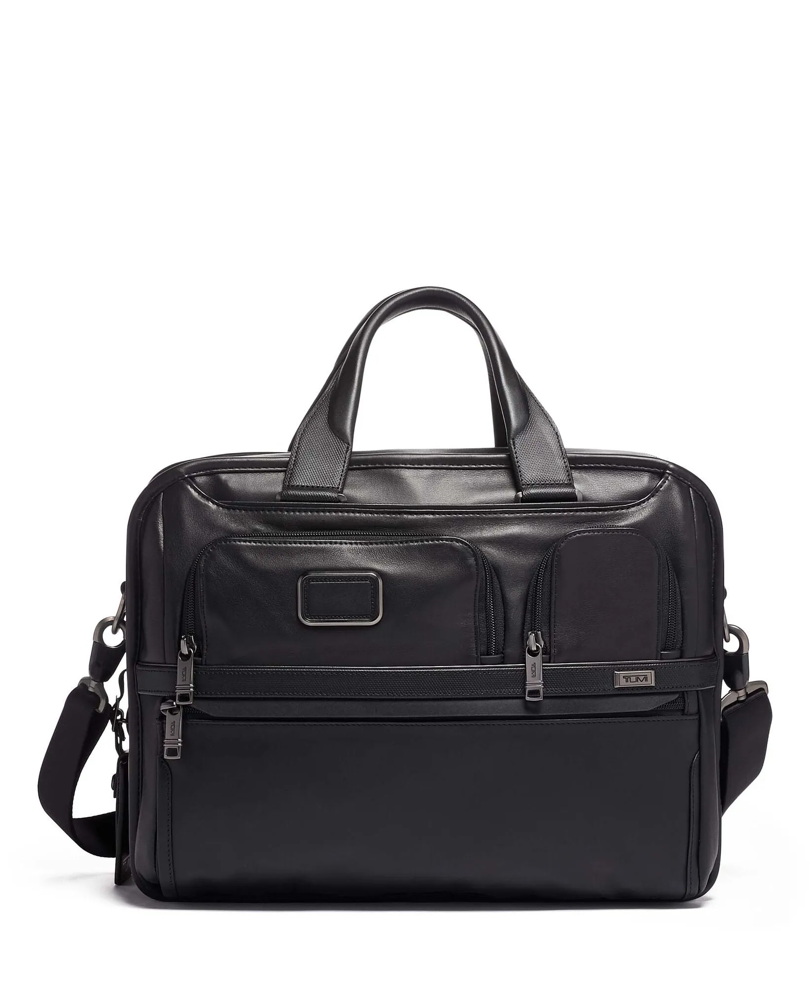 ALPHA 3 Expandable Laptop Briefcase - Black