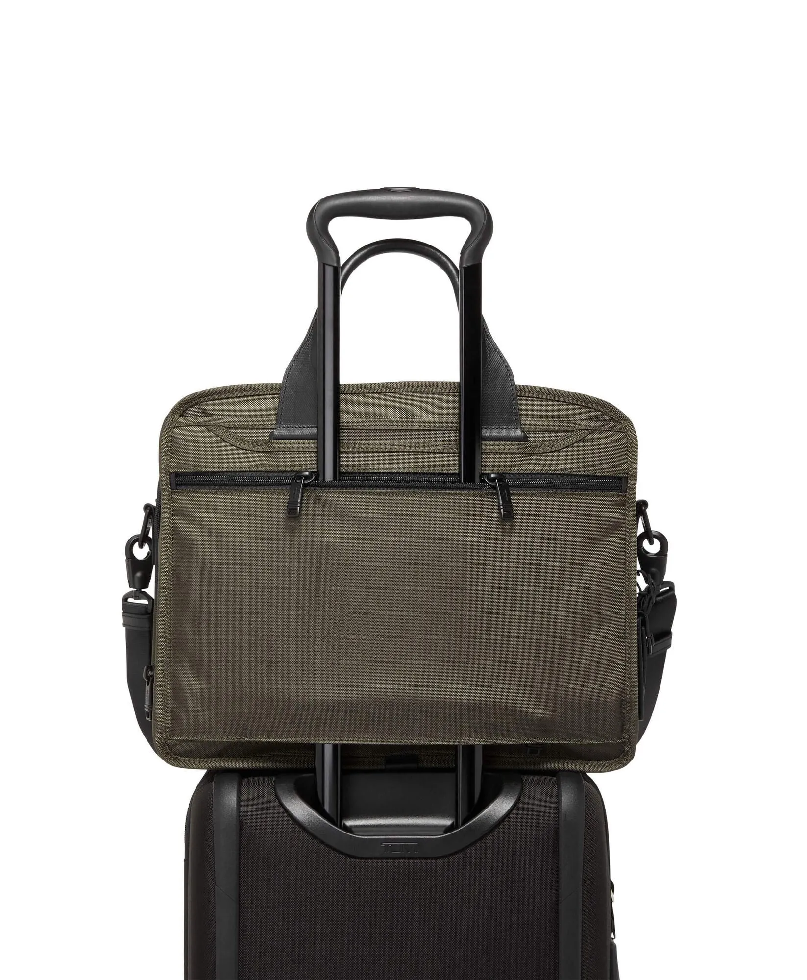 Alpha 3 Expandable Organiser Laptop Brief - Olive Night