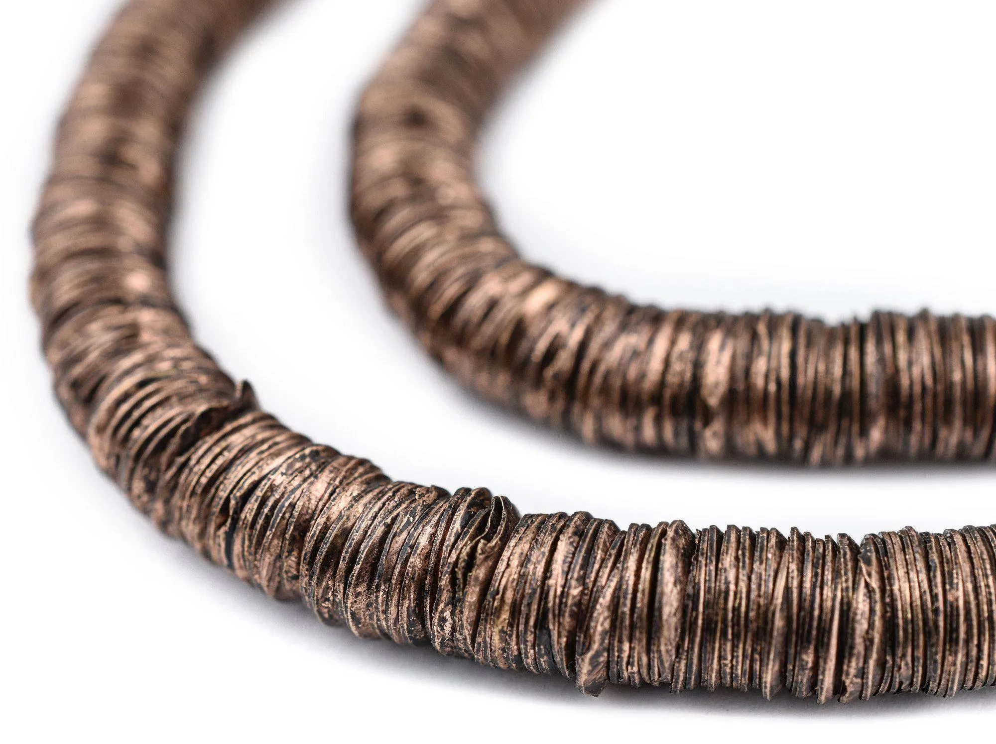 Antiqued Copper Interlocking Crisp Beads (8mm)