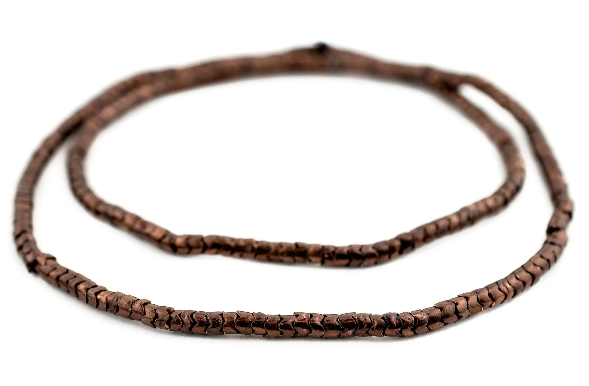 Antiqued Copper Interlocking Snake Beads (4.5mm)