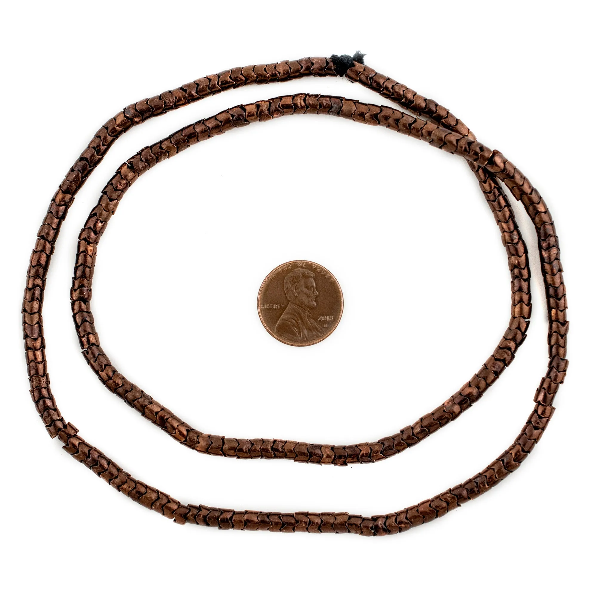 Antiqued Copper Interlocking Snake Beads (4.5mm)