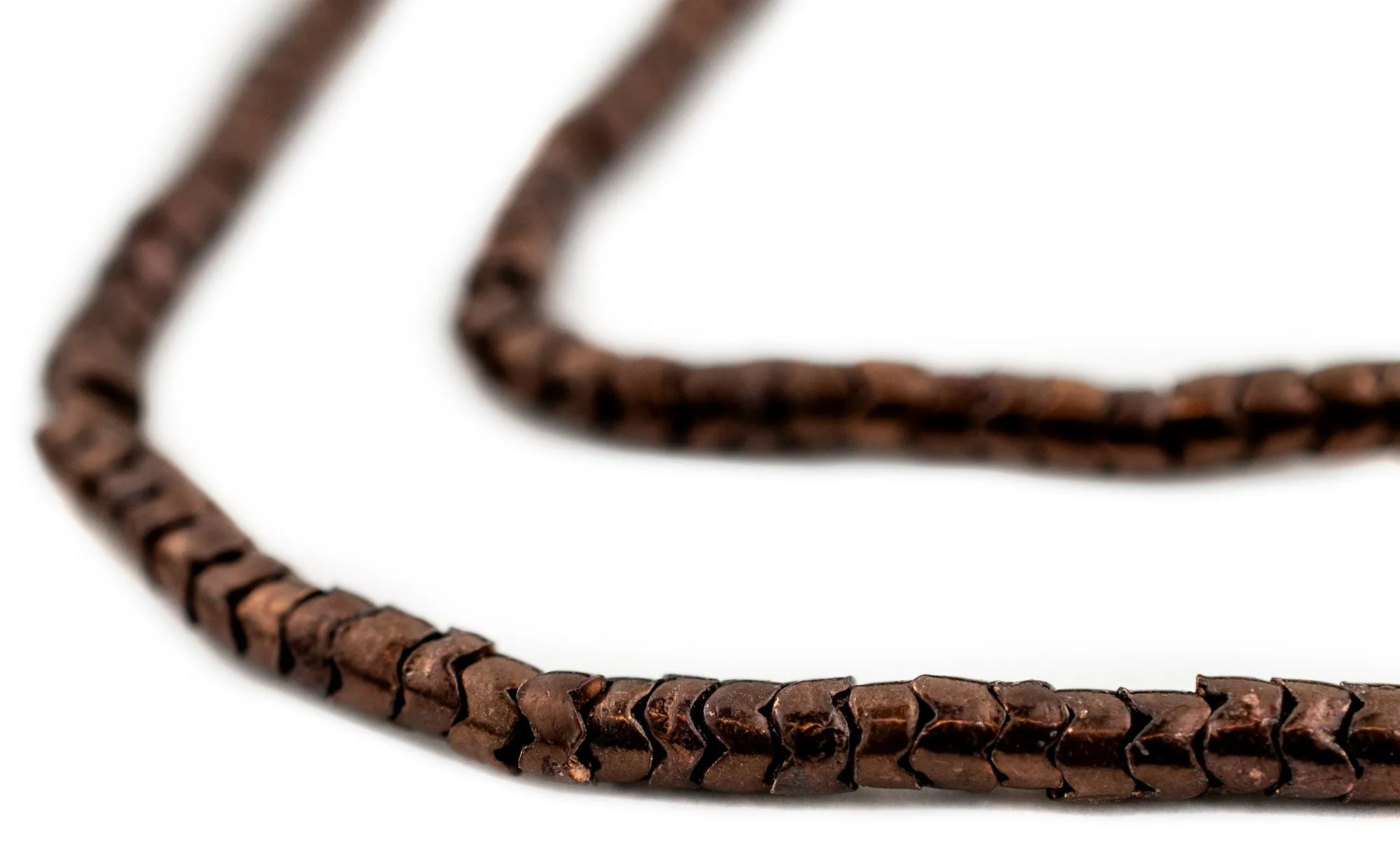 Antiqued Copper Interlocking Snake Beads (4.5mm)