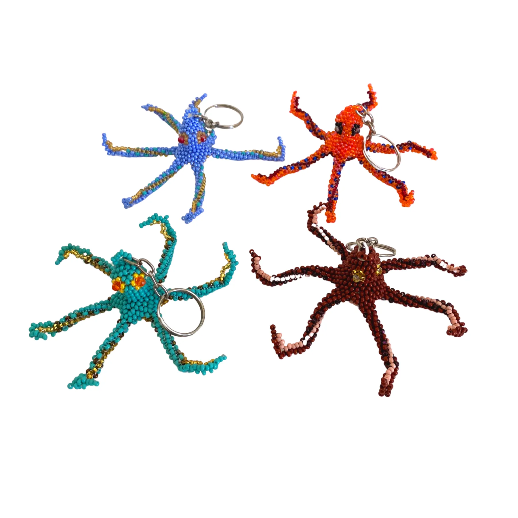Assorted Beaded Keychain Tabletop Rotating Display