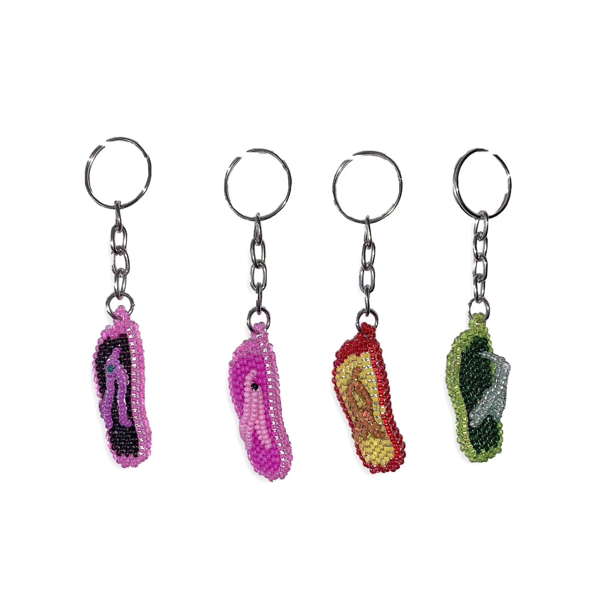 Assorted Beaded Keychain Tabletop Rotating Display