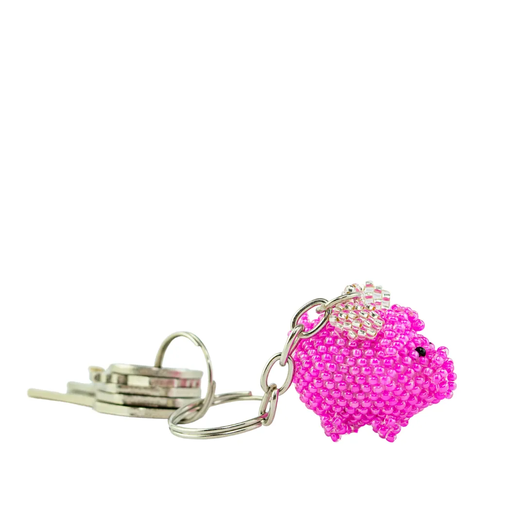 Assorted Beaded Keychain Tabletop Rotating Display