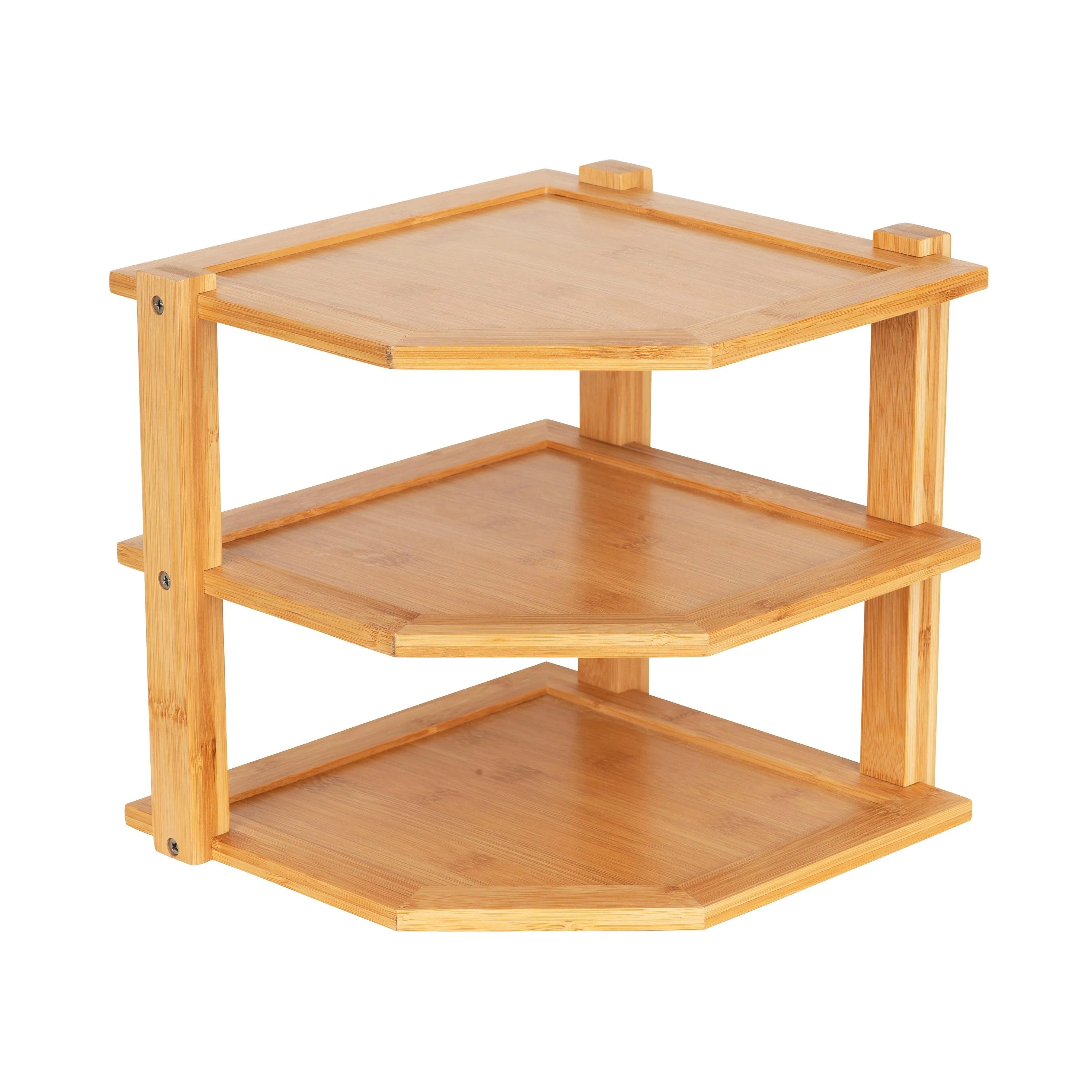 Bamboo Three Tier Corner Shelf