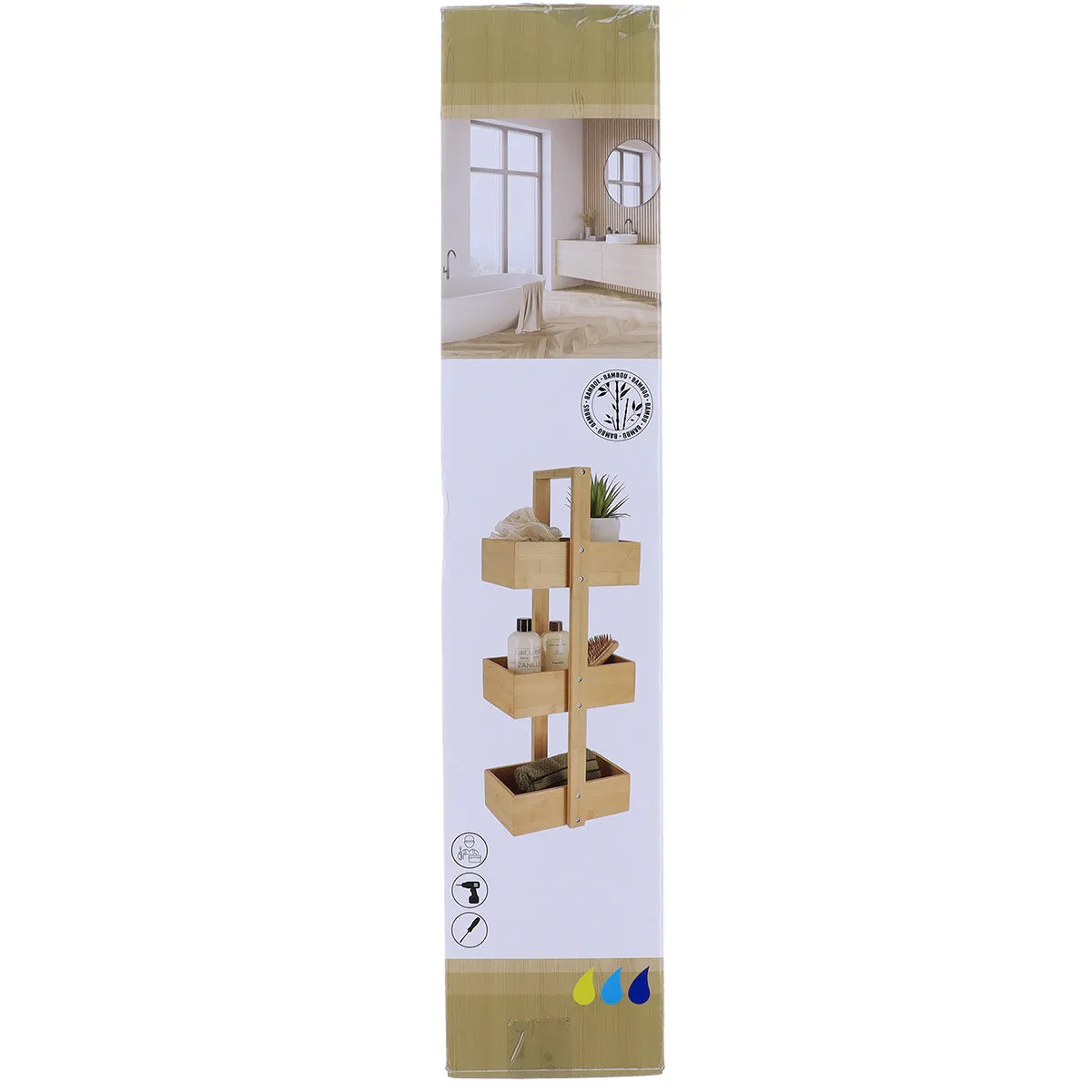 Bamboo/Mdf 3 Tier Shelf