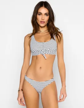 Beach Bunny Black/White Sage Knot Top