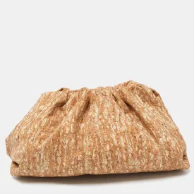 Beige Leather The Cork Pouch Clutch