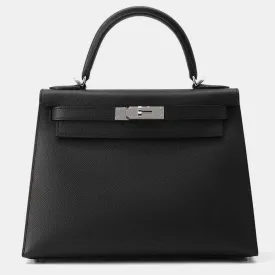 Black Epsom Kelly Sellier Bag Size 28