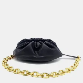 Black Leather The Belt Chain Pouch