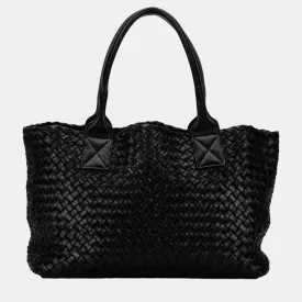 Black Small Intrecciato Cabat Tote
