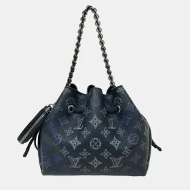 Blue Mahina Leather Flight Mode Bella Bucket Bag