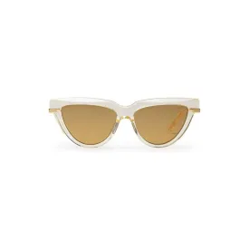 Bottega Veneta Beige Acetate Sunglasses