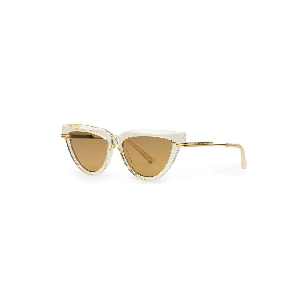 Bottega Veneta Beige Acetate Sunglasses