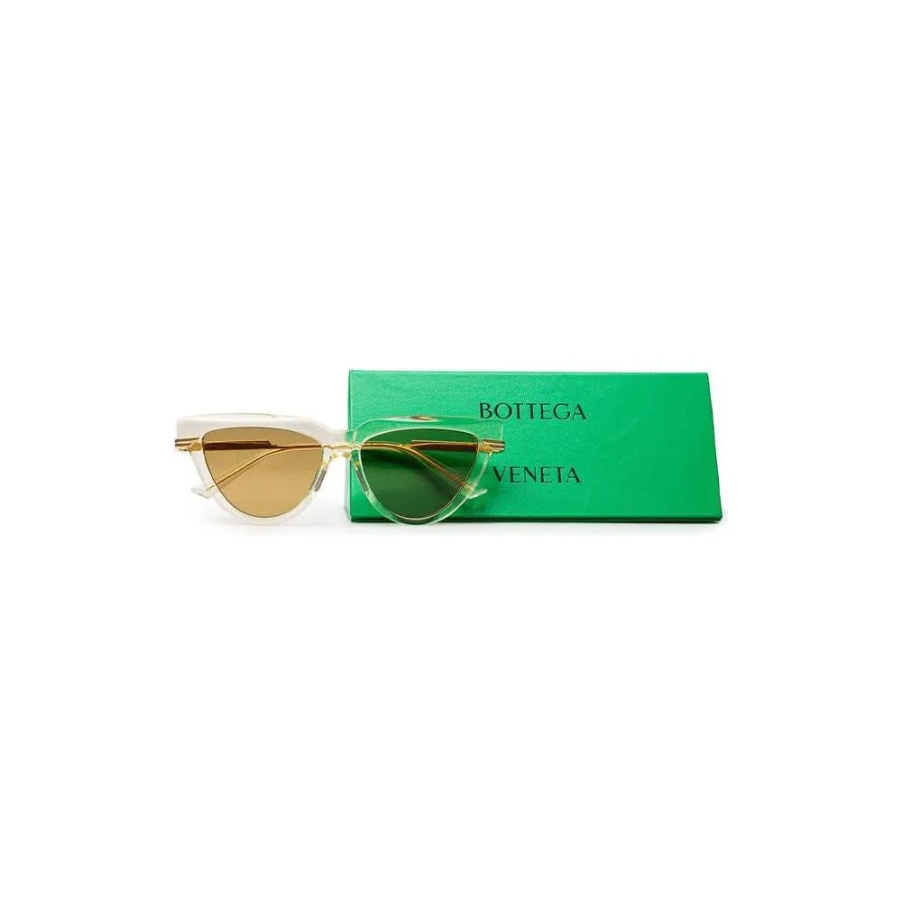 Bottega Veneta Beige Acetate Sunglasses