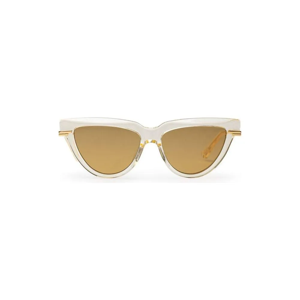 Bottega Veneta Beige Acetate Sunglasses