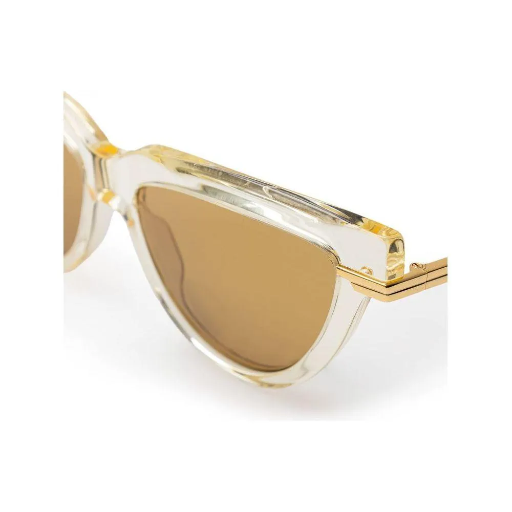 Bottega Veneta Beige Acetate Sunglasses
