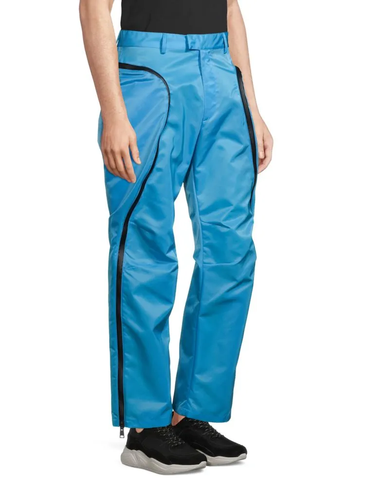 Bottega Veneta Trousers with Contrast Piping in Bright Blue
