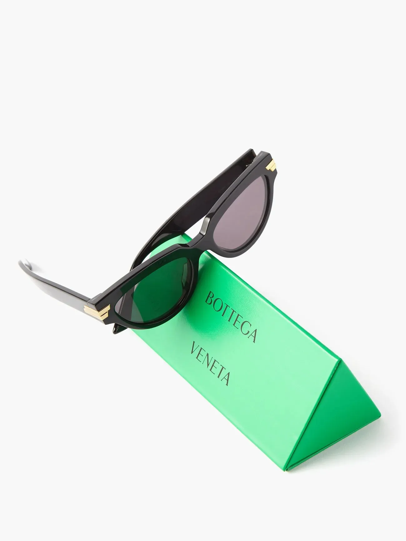 Cat Eye Gold tone sunglasses BV1035S 001 Black