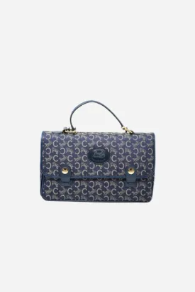 CELINE Blue Macadam Handle Bag