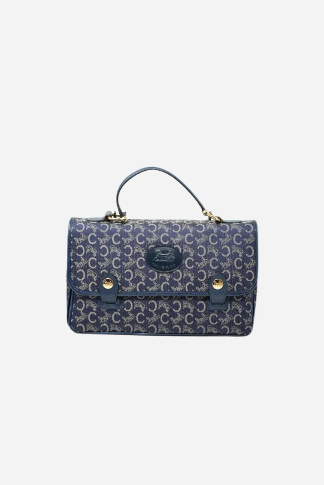 CELINE Blue Macadam Handle Bag