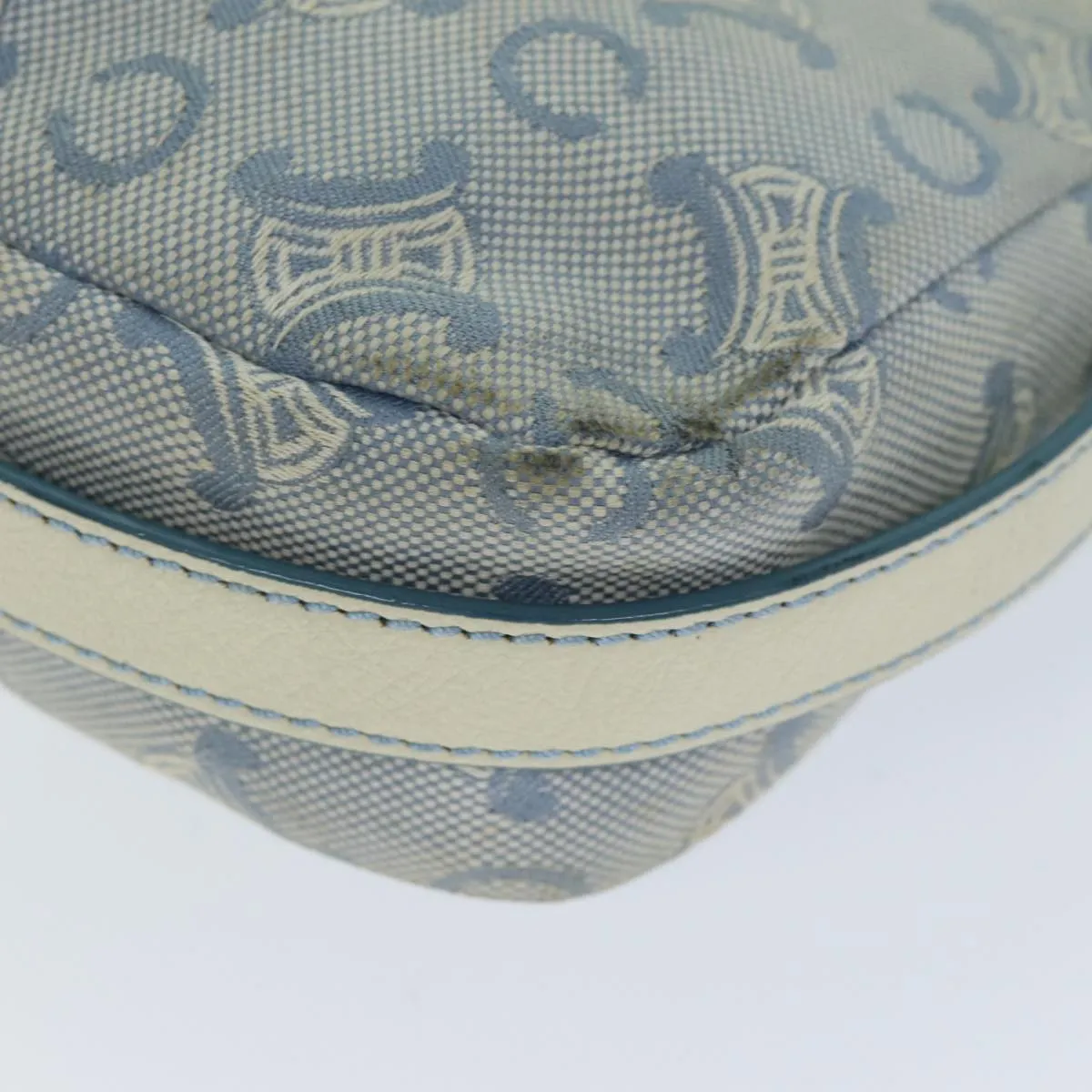 CELINE C Macadam Canvas Shoulder Bag Blue Auth bs14297