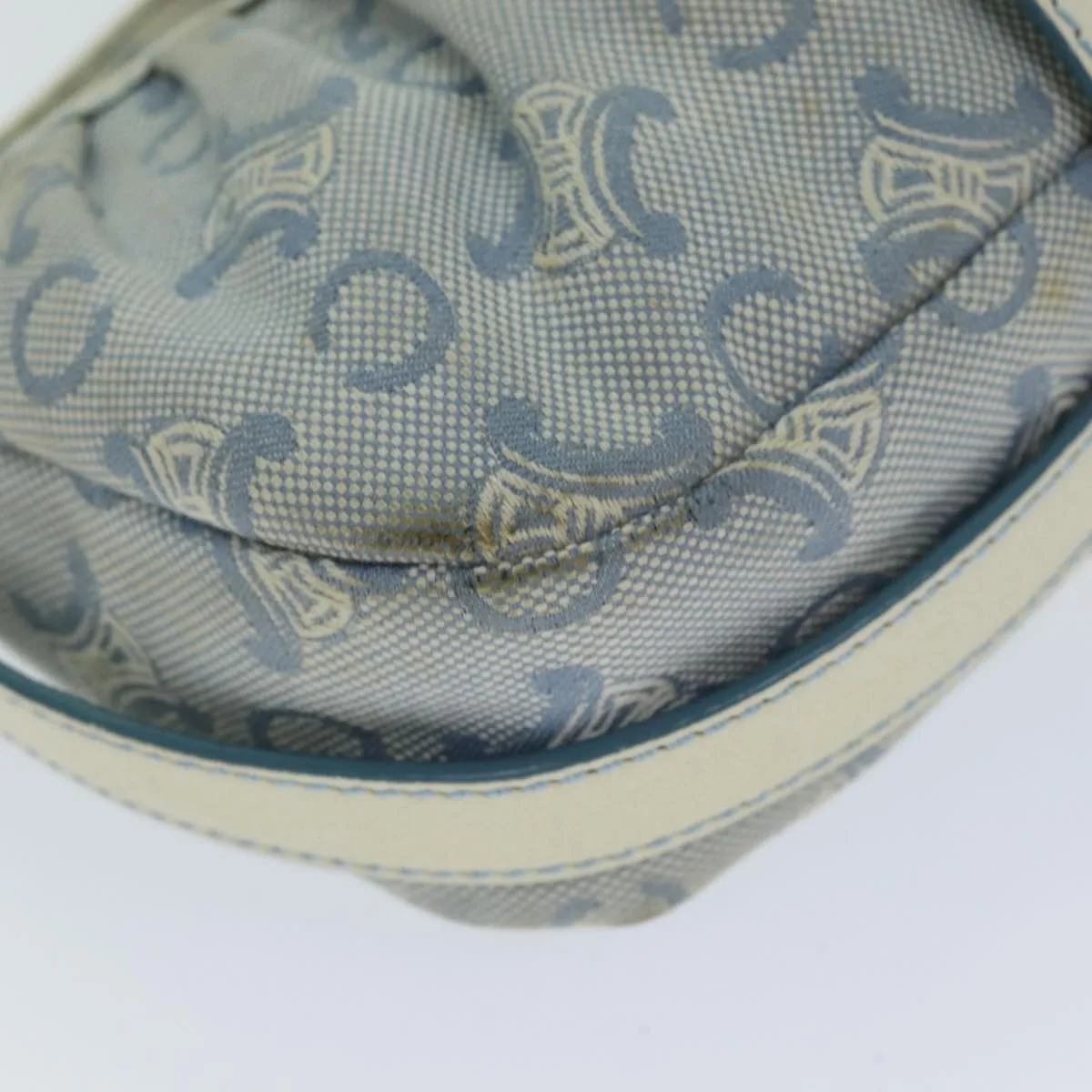 CELINE C Macadam Canvas Shoulder Bag Blue Auth bs14297