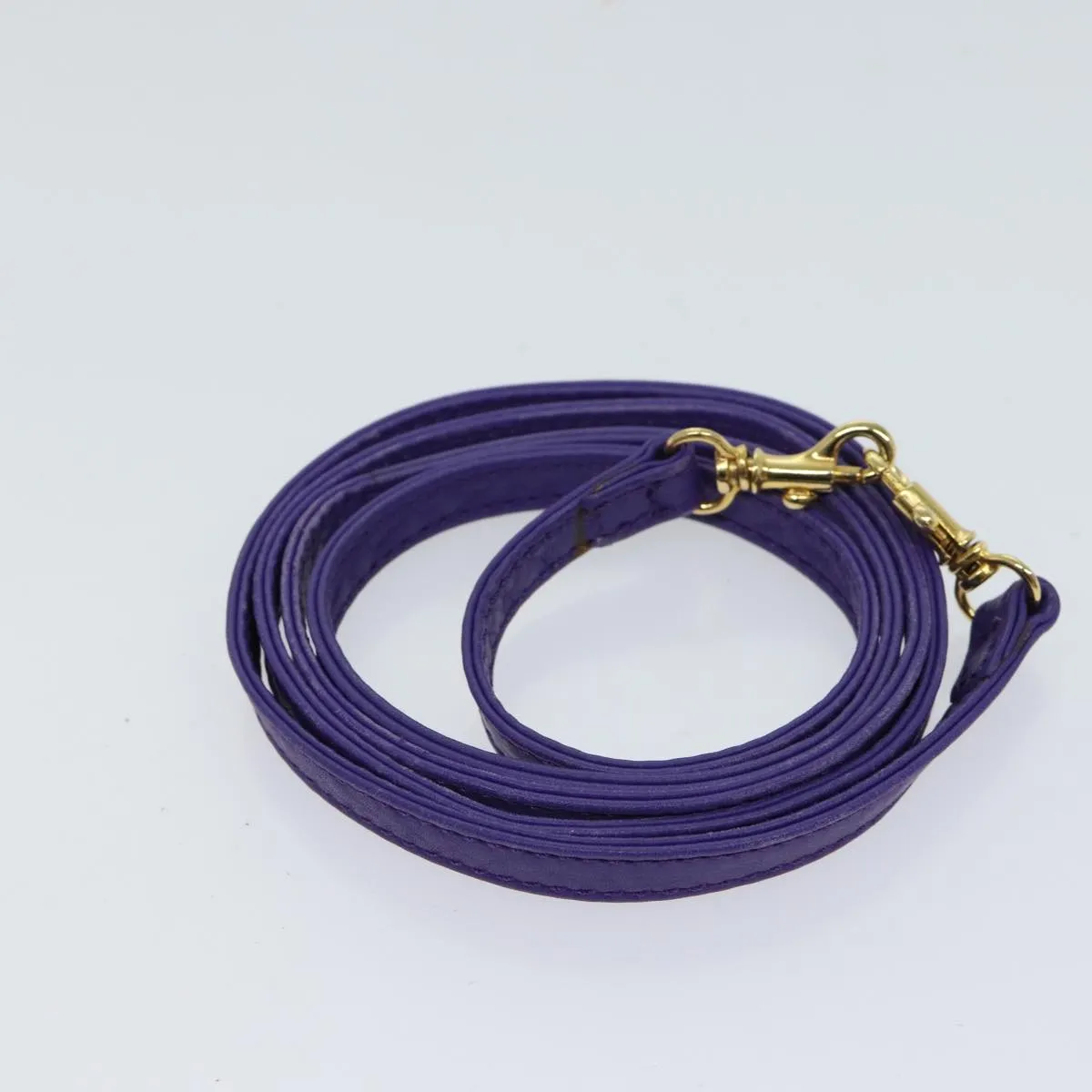 CELINE Hand Bag Leather 2way Purple Auth 69720