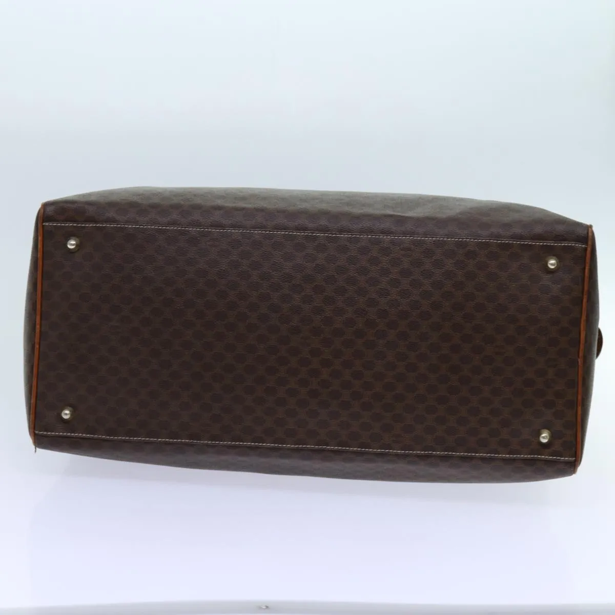 CELINE Macadam Canvas Boston Bag 2way Brown Auth yk11378