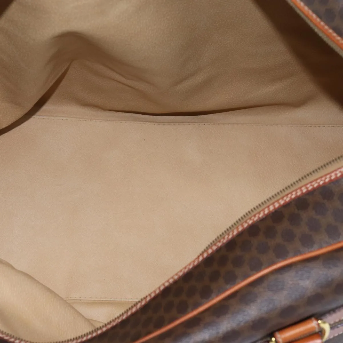 CELINE Macadam Canvas Boston Bag 2way Brown Auth yk11378