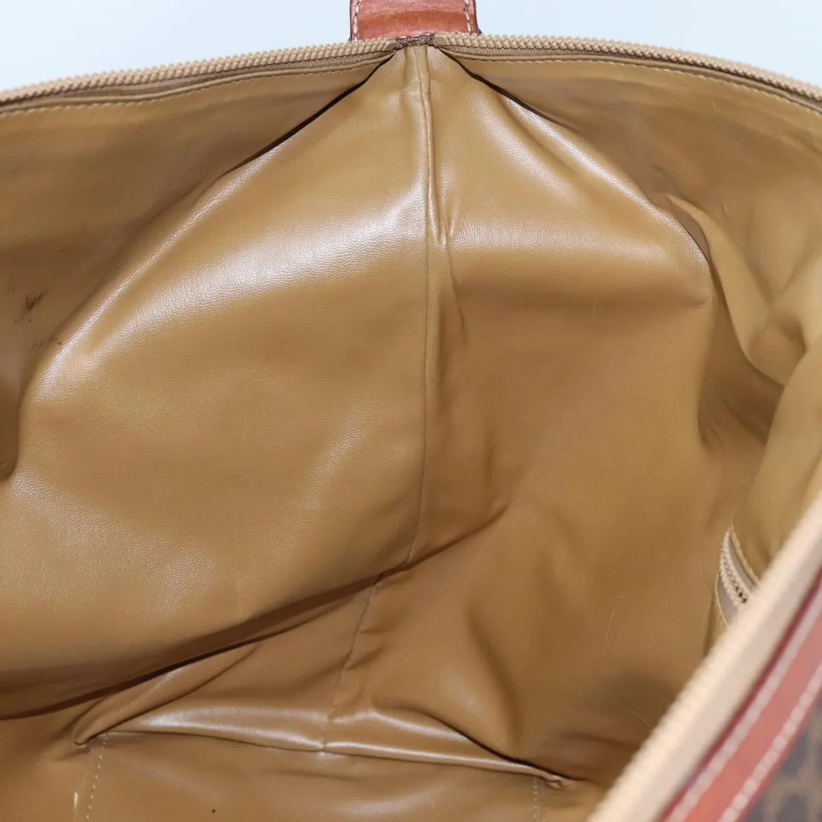 CELINE Macadam Canvas Boston Bag PVC Brown Auth 72587