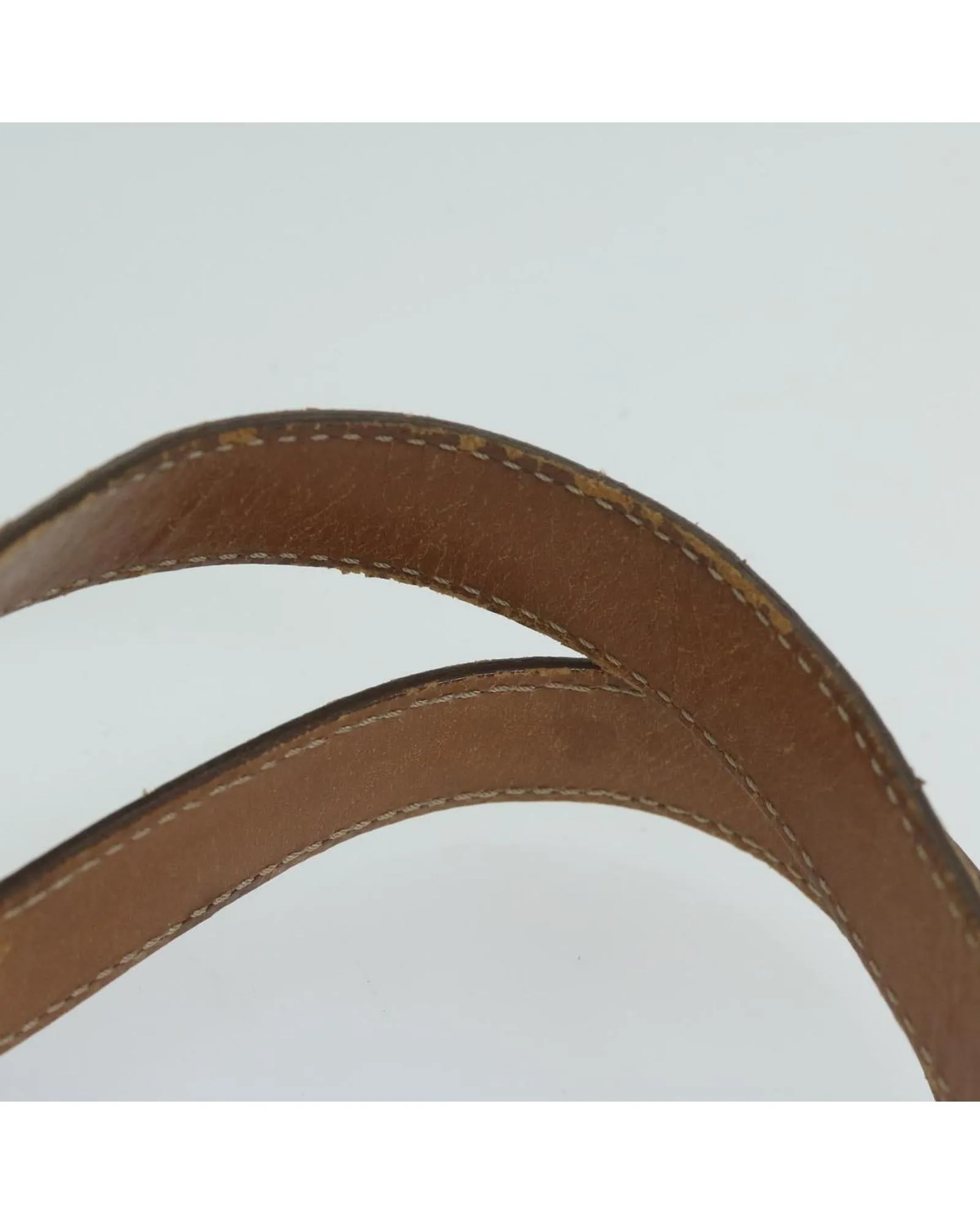 CELINE Trio Brown Canvas Leather Tote Bag