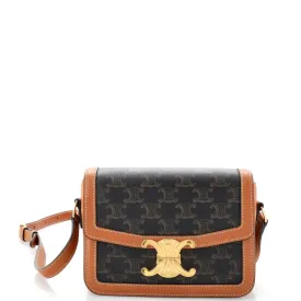 CELINE Triomphe Shoulder Bag Triomphe Coated Canvas Teen