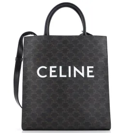 CELINE Vertical Cabas Tote Triomphe Coated Canvas Medium