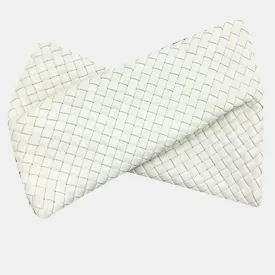 Chalk Nappa Intrecciato Crisscross Clutch