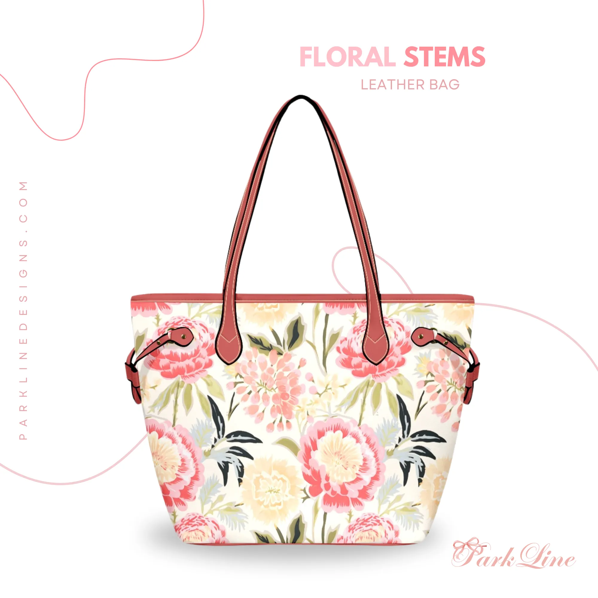Claire Leather Bag | Heart, Flower and Bow Design | Perfect Gift for Her | Elegant & Durable Fashion Tote