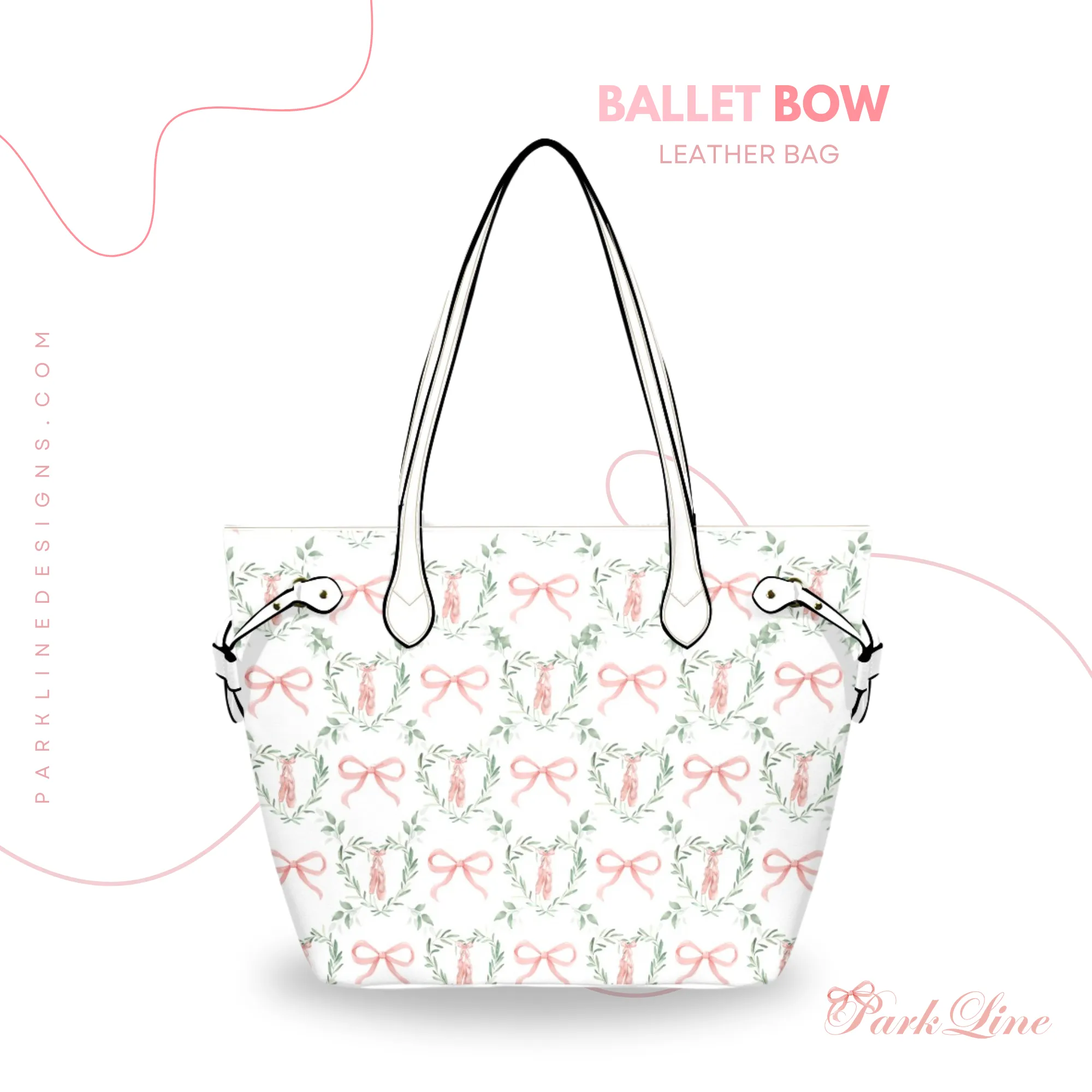 Claire Leather Bag | Heart, Flower and Bow Design | Perfect Gift for Her | Elegant & Durable Fashion Tote