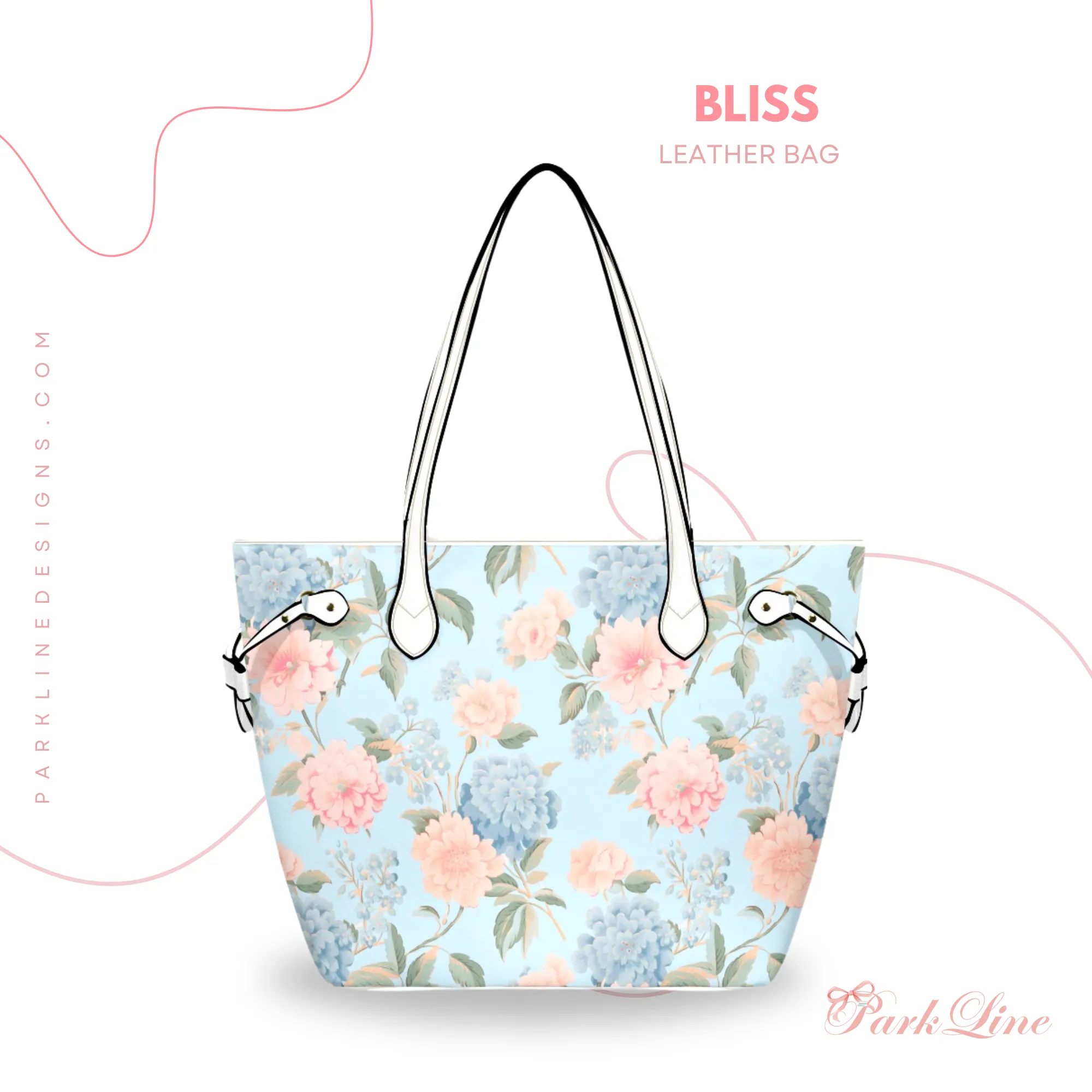 Claire Leather Bag | Heart, Flower and Bow Design | Perfect Gift for Her | Elegant & Durable Fashion Tote